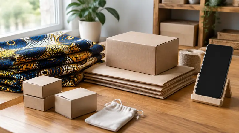 Packed orders on a counter